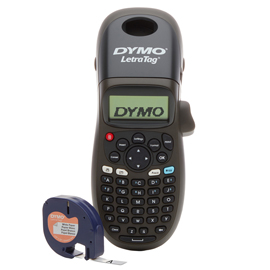 Etichettatrice elettronica letratag lt-100h black + nastro carta lt dymo