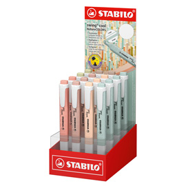 Evidenziatore swing cool nature edition - colori assortiti - stabilo - expo 16 pezzi