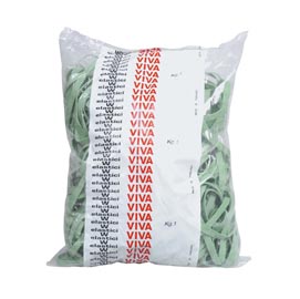 Elastici fettuccia - ø 10 cm - verde - viva - sacco da 1 kg