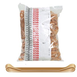 Elastici fettuccia para - caucciù - ø 15 cm x 8 mm -  avana - viva - sacco da 1 kg