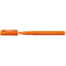 Evidenziatore fluo highlighter - punta a scalpello  - arancio - tratto - conf. 12 pezzi