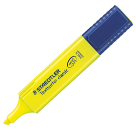 Evidenziatore textsurfer classic - punta a scalpello - tratto 1,0-5,0mm - giallo  - staedtler