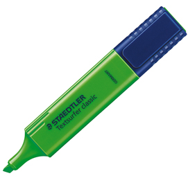 Evidenziatore textsurfer classic - punta a scalpello - tratto da 1,0-5,0mm - verde  - staedtler