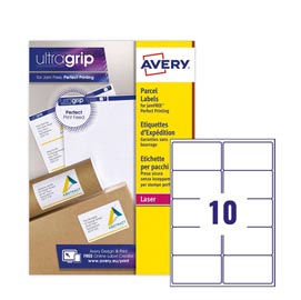 Etichetta adesiva l7173 - permanente - 99,1x57 mm - 10 etichette per foglio - bianco - avery - conf. 100 fogli a4