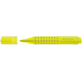Evidenziatore grip 1543 - punta a scalpello - tratto 1,0-2,0-5,0mm - colore giallo - faber castell