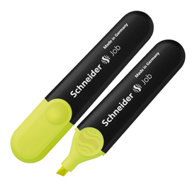 Evidenziatore job - punta a scalpello - tratto da 1,0-5,0mm - colore giallo - schneider