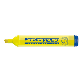 Evidenziatore tratto video  - punta a scalpello - tratto da 1,0mm-5,0mm - giallo - tratto