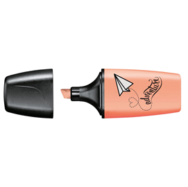 Evidenziatori boss mini pastellove - punta a scalpello - tratto da 2,0-5,0mm - colore rosa pesca  - stabilo