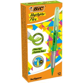 Evidenziatore flex - verde - bic - conf. 12 pezzi