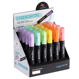 Evidenziatori - colori assortiti - riplast - espositore 24 pezzi