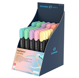 Evidenziatori job - in colori pastel assortiti - schneider - expo 35 pezzi