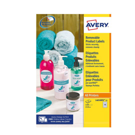 Etichette adesive rotonde rimovibili - Ø 37 mm - 25 fogli (24 et/fg) - laser/inkjet - avery