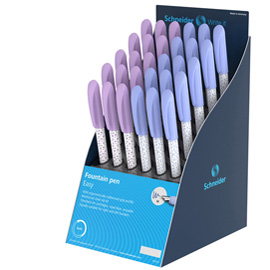 Expo 30pz penna stilografica easy punta m fantasie assortite schneider