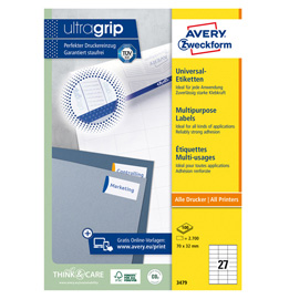 Etichette laser/inkjet/copiatrici - 70 x 32 cm - bianco - avery - conf. 100 fogli