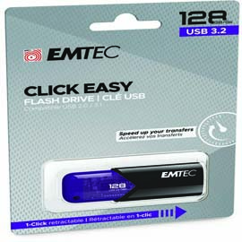 Emtec - memoria usb b110 usb 3.2 clickeasy - viola - ecmmd128gb113 - 128 gb