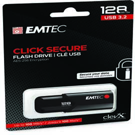 Emtec - memoria usb b120 clicksecure - ecmmd128gb123 - 128 gb