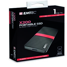 Emtec - hard disk ssd esterno 3.1 - 1 tb - ecssd1tx200