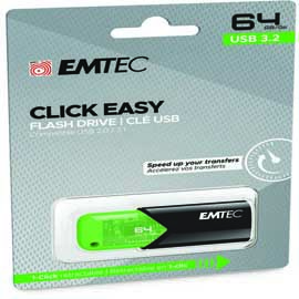 Emtec - memoria usb b110 usb 3.2 clickeasy - verde - ecmmd64gb113 - 64 gb