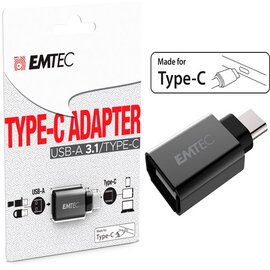 Emtec - usb 3.1 to type-c con adattatore -1 porta usb-a 3.1 - ecadapt600c