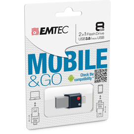 Emtec - micro usb 3.0 flash drive go - ecmmd8gt203 - 8gb