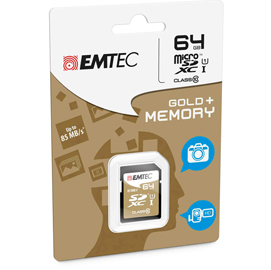 Emtec - sdxc class 10 gold + - ecmsd64gxc10gp - 64gb