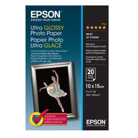 Epson - ultra glossy photo paper - 10x15cm - 20 fogli - c13s041926