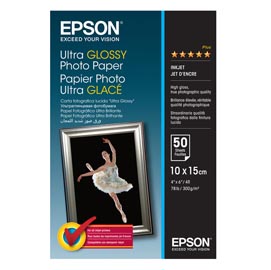 Epson - ultra glossy photo paper - 10x15cm - 50 fogli - c13s041943