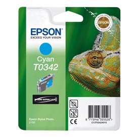 Epson - cartuccia - c13t03424010 - ciano, stylus photo 2100, blister rs