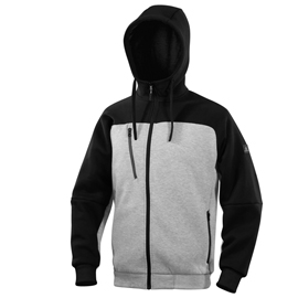 Felpa borgo - con cappuccio - taglia xxl - grigio/nero - deltaplus