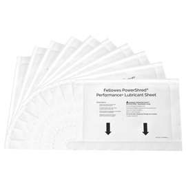 Foglio lubrificante performance - per distruggidocumenti - fellowes - conf. 10 pezzi