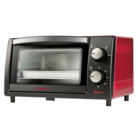 Forno elettrico ventilato - 10 l - nero/rosso - girmi