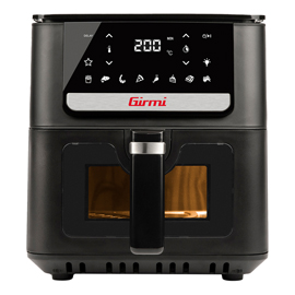 Friggitrice ad aria - a 2 altezze - 6,5 l - 28,5 x 30,5 x 38 cm - nero - girmi