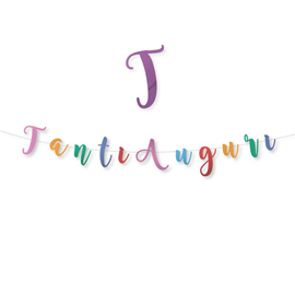 Festone auguri - in cartoncino - 6 mt - big party