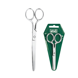 Forbici - lama in acciaio - punta tonda - impugnatura simmetrica - 15 cm - acciaio - lebez