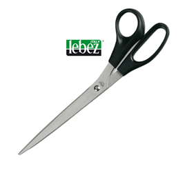 Forbici - 25 cm - lama in acciaio inox - impugnatura asimmetrica - nero - lebez