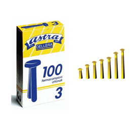 Fermacampioni ottonati n.7 - lunghezza 31 mm - astra - conf. 100 pezzi