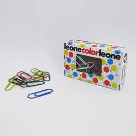 Fermagli colorati metallizzati n.4 - lunghezza 32 mm - colori assortiti - molho leone - conf. 50 pezzi