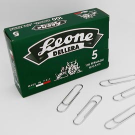 Fermagli zincati n.5 - lunghezza 49 mm - molho leone - conf. 100 pezzi