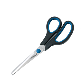 Forbici comfort grip - 21 cm - lama in acciaio inox - impugnatura asimmetrica - blu/grigio - dahle