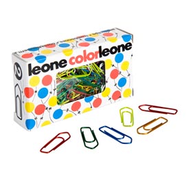 Fermagli colorati metallizzati n.2 - lunghezza 26 mm - colori assortiti - molho leone - conf. 100 pezzi