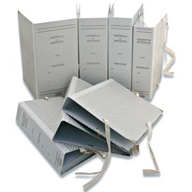 Faldone - legacci rivettati - 35x25 cm - dorso 8 cm - grigio - euro-cart