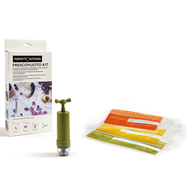 Frescovuoto starpack - pompa + 8 buste sottovuoto assortite - ppl - verde/colori assortiti - perfetto