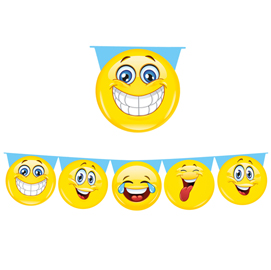 Festone sagomato - emoticons - 6mt - big party