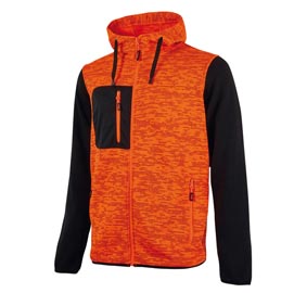 Felpa da lavoro rainbow - taglia m - arancione fluo - u-power