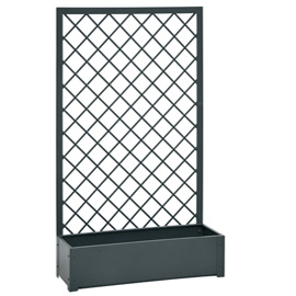 Fioriera con traliccio - in metallo - antracite - verdemax