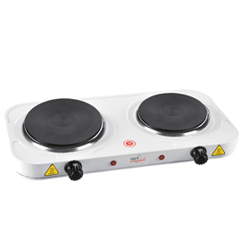 Fornello elettrico cook2 - due piastre 18,5 / 15,5 cm - 1000 / 1500 w - melchioni