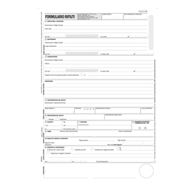 Formulario dei rifiuti snap - 4 copie - du18583030f - data ufficio