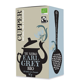 Filtri te' nero - biologico - gusto earl grey - cupper - conf. 20 pezzi