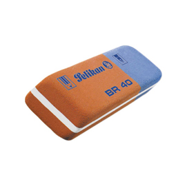 Gomma br40 - blu e rossa - pelikan - conf. 40 pezzi