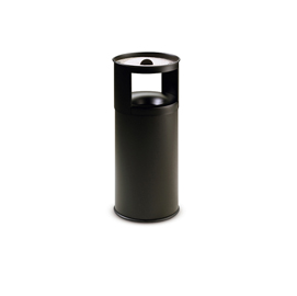 Gettacarte/posacenere autoestinguente - 40 litri - diametro 31cm - altezza 80 cm - nero - stilcasa